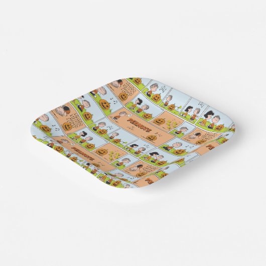 Linus & Lucy | Zingende Jack-O-Lantern Papieren Bordje (Gebogen)