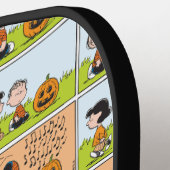 Linus & Lucy | Zingende Jack-O-Lantern Pickleball Paddle (Links Detail)