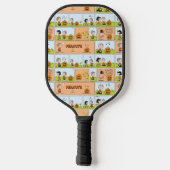 Linus & Lucy | Zingende Jack-O-Lantern Pickleball Paddle (Achterkant)