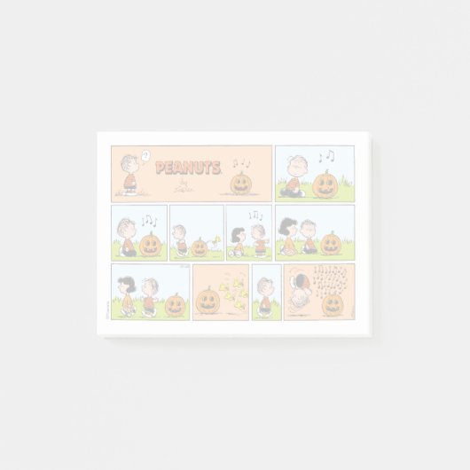 Linus & Lucy | Zingende Jack-O-Lantern Post-it® Notes (Voorkant)