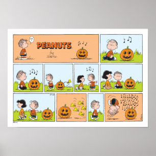Linus & Lucy   Zingende Jack-O-Lantern Poster