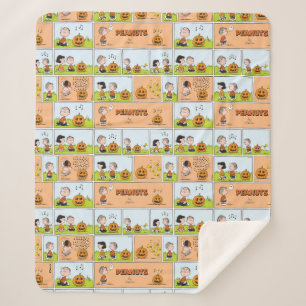 Linus & Lucy   Zingende Jack-O-Lantern Sherpa Deken