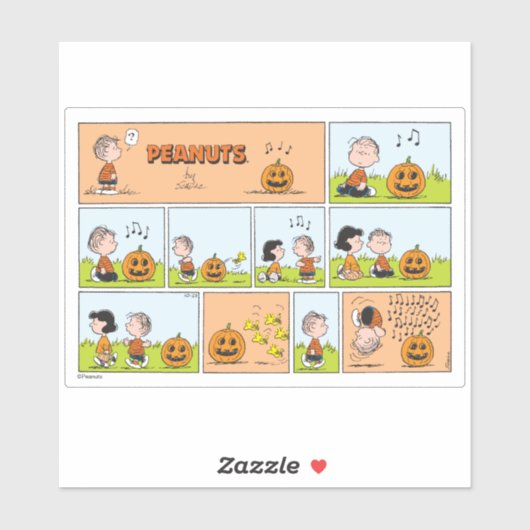 Linus & Lucy | Zingende Jack-O-Lantern Sticker (Vel)