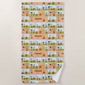 Linus & Lucy | Zingende Jack-O-Lantern Strandlaken (Voorkant)