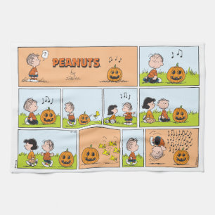 Linus & Lucy Zingende Jack-O-Lantern Theedoek