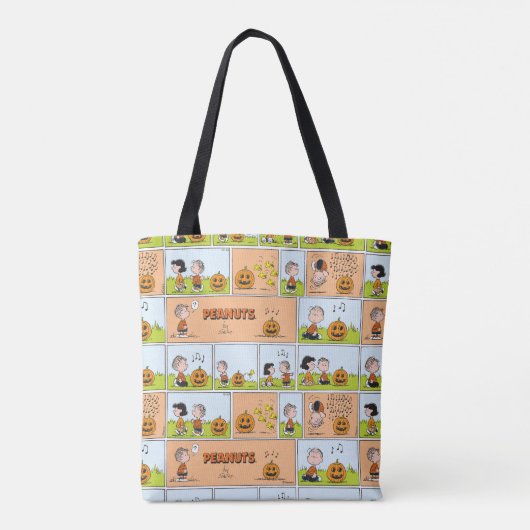 Linus & Lucy | Zingende Jack-O-Lantern Tote Bag (Achterkant)