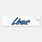 Linus Name blue Aufkleber Sticker Autoaufkleber (Voorkant)