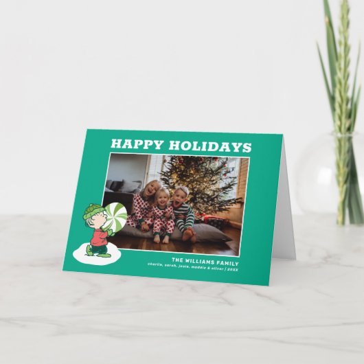 Linus Pepermunt Snoepgoed Feestdagen Kaart (Voorkant)