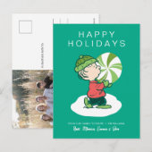 Linus Pepermunt Snoepgoed Feestdagenkaart (Voorkant / Achterkant)