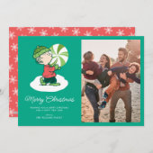 Linus Pepermunt Snoepje Feestdagenkaart (Voorkant / Achterkant)