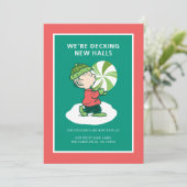 Linus Pepermunt Snoepje Feestdagenkaart (Staand voorkant)