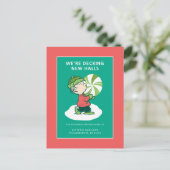 Linus Pepermunt Snoepje Feestdagenkaart (Staand voorkant)