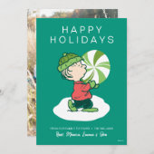 Linus Pepermunt Snoepje Feestdagenkaart (Voorkant / Achterkant)