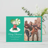 Linus Pepermunt Snoepjes Feestdagenkaart (Staand voorkant)