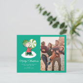 Linus Peppermint-Snoep Feestdagenkaart (Staand voorkant)