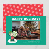 Linus Peppermint-Snoep Feestdagenkaart (Voorkant / Achterkant)