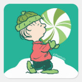 Linus Peppermint-Snoep Vierkante Sticker (Voorkant)