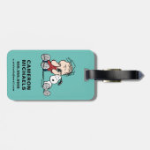 Linus vergeleken met Snoopy's oor Bagagelabel (Achterkant horizontaal)