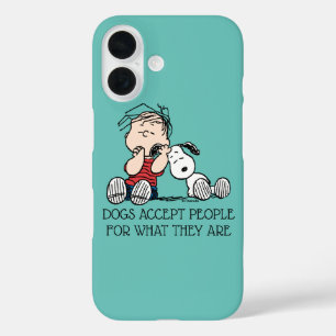 Linus vergeleken met Snoopy's oor iPhone 16 Hoesje