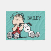 Linus vergeleken met Snoopy's oor Fleece Deken (Voorkant (Horizontaal))