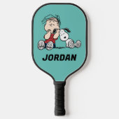 Linus vergeleken met Snoopy's oor | Jouw namen toe Pickleball Paddle (Voorkant)