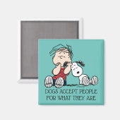 Linus vergeleken met Snoopy's oor Magneet (Voorkant / Achterkant)