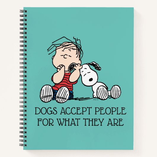 Linus vergeleken met Snoopy's oor Notitieboek (Voorkant)