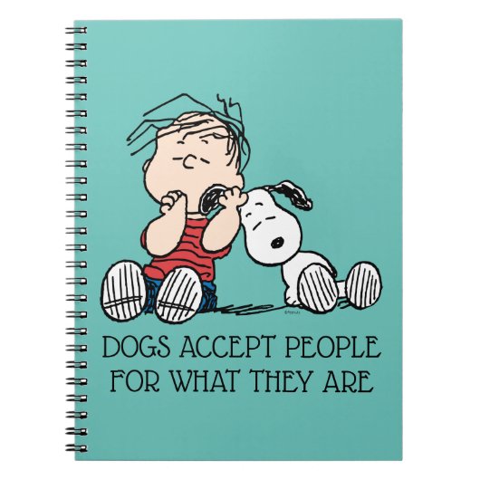 Linus vergeleken met Snoopy's oor Notitieboek (Voorkant)