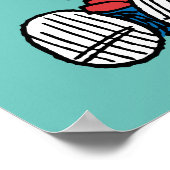 Linus vergeleken met Snoopy's oor Poster (Hoek)