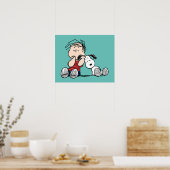 Linus vergeleken met Snoopy's oor Poster (Keuken)