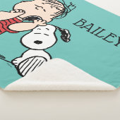 Linus vergeleken met Snoopy's oor Sherpa Deken (3/4)