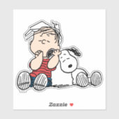 Linus vergeleken met Snoopy's oor Sticker (Vel)