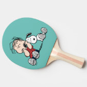 Linus vergeleken met Snoopy's oor Tafeltennisbatje (Zijkant)