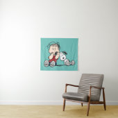 Linus vergeleken met Snoopy's oor Wandkleed (In Situ (horizontaal))