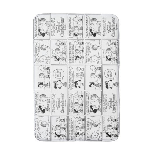 Linus vertelt Lucy dat ze Crabby is Badmat (Voorkant Verticaal)