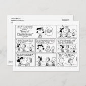 Linus vertelt Lucy dat ze Crabby is Briefkaart (Voorkant / Achterkant)