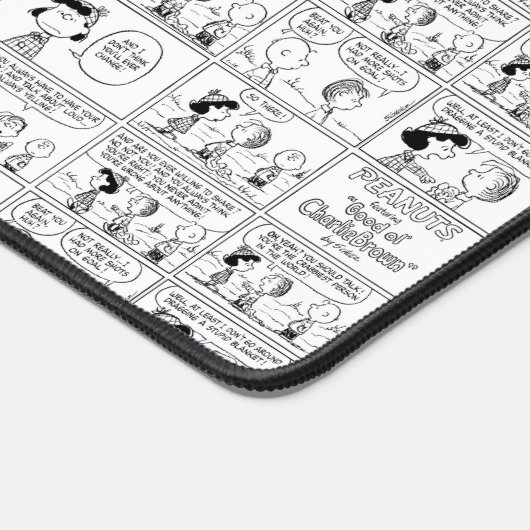 Linus vertelt Lucy dat ze Crabby is Bureaumat (Hoek)