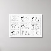 Linus vertelt Lucy dat ze Crabby is Canvas Afdruk (Voorkant)