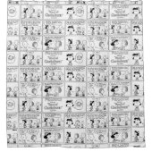 Linus vertelt Lucy dat ze Crabby is Douchegordijn (Voorkant)