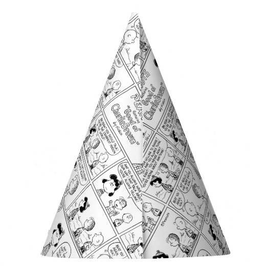 Linus vertelt Lucy dat ze Crabby is Feesthoedjes (Achterkant)