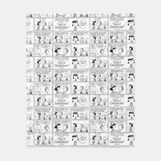 Linus vertelt Lucy dat ze Crabby is Fleece Deken (Voorkant)