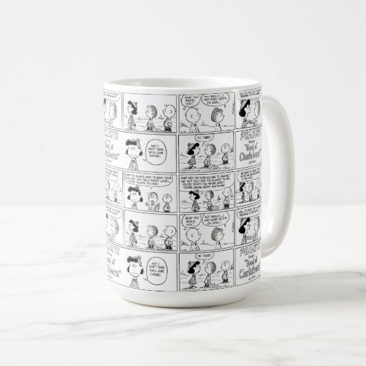 Linus vertelt Lucy dat ze Crabby is Koffiemok (Voorkant rechts)