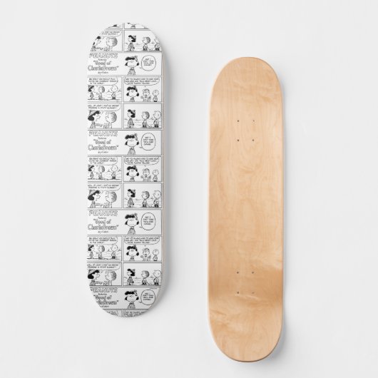 Linus vertelt Lucy dat ze Crabby is Persoonlijk Skateboard (Voorkant)