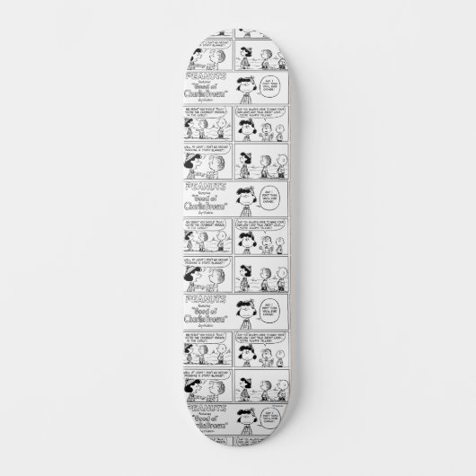 Linus vertelt Lucy dat ze Crabby is Persoonlijk Skateboard (Voorkant)