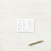 Linus vertelt Lucy dat ze Crabby is Post-it® Notes (Op bureau)
