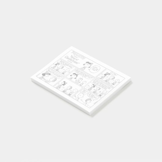 Linus vertelt Lucy dat ze Crabby is Post-it® Notes (Schuin)