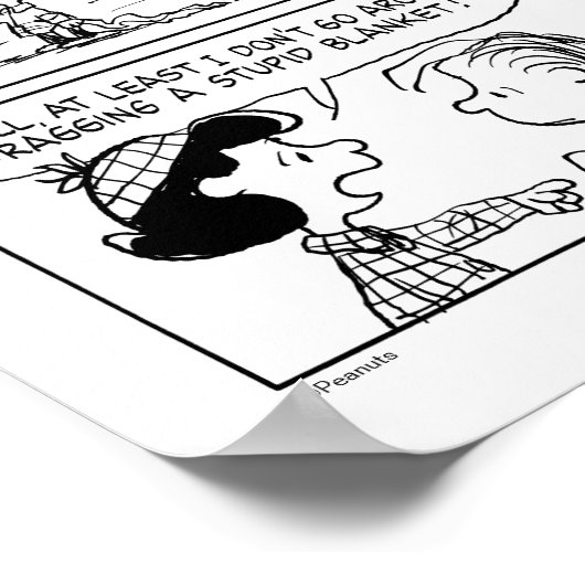 Linus vertelt Lucy dat ze Crabby is Poster (Hoek)