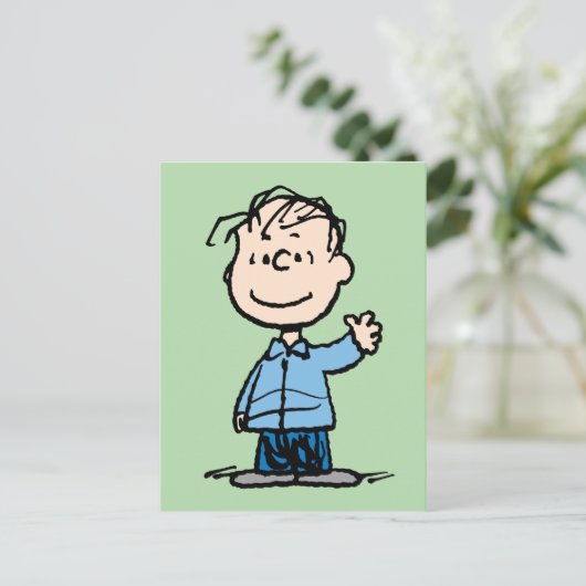 Linus Waving Briefkaart (Staand voorkant)