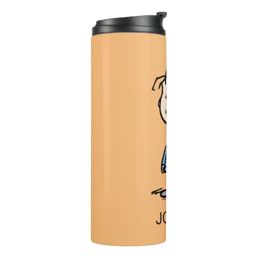 Linus Waving | Jouw namen toevoegen Thermosbeker (Gedraaid links)