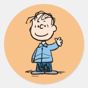 Linus Waving Ronde Sticker
